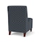 Lesro Siena Lounge Reception Armless Guest Chair, Walnut, RS Night Sky Upholstery SN1102 - alternate 3